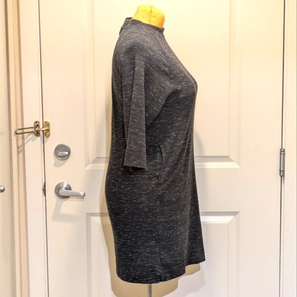EUC Oak + Fort XL Marled Grey Cotton Blend Knee Length Dress - Picture 3 of 7